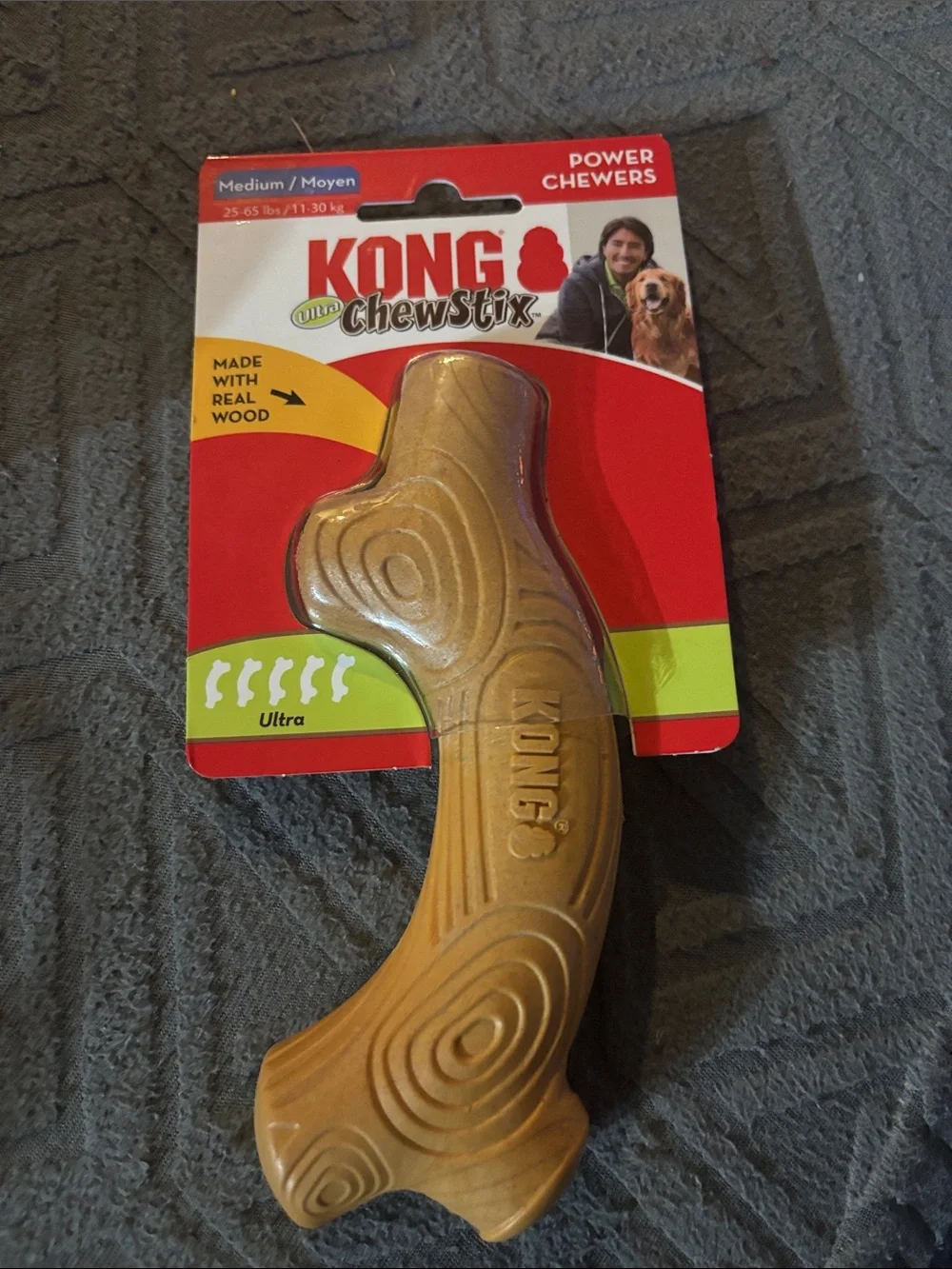 Kong ChewStix Durable Dog Chew Toy - Brown